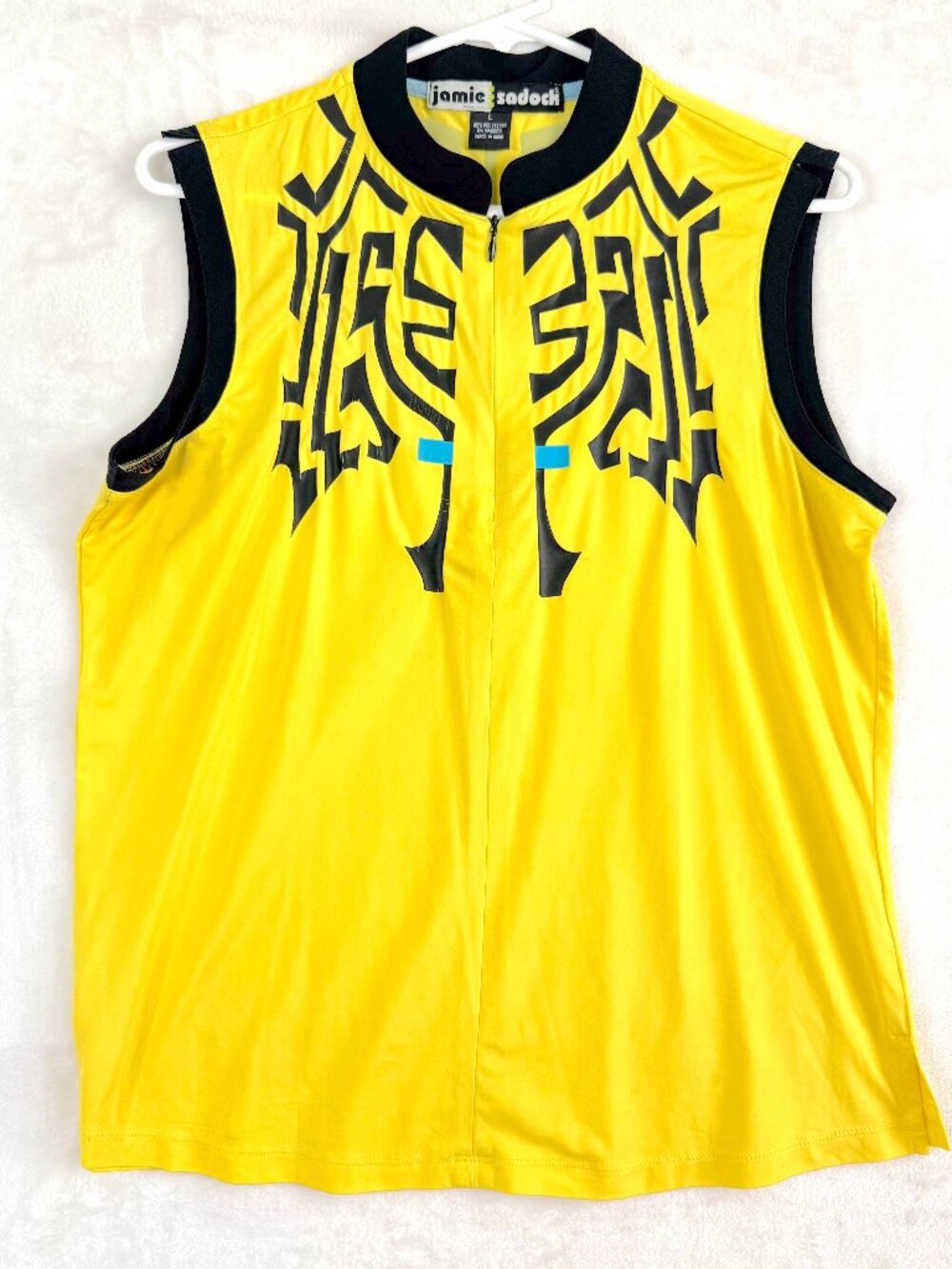 Jamie Sadock Golf Tennis Quarter Zip Graphic Performance Sleeveless Top Womens L